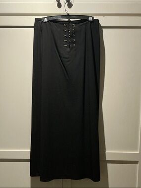 Vintage Jean Paul Gaultier Black Maxi Skirt (2000) - Elegant Minimal Silhouette